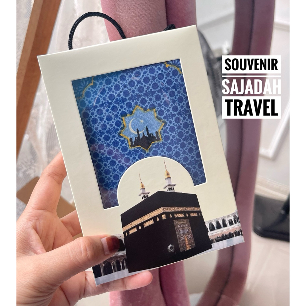 SOUVENIR SAJADAH EDISI UMROH HAJI BOX KABAH Sajadah travel pouch OLEH OLEH HAJI OLEH OLEH UMROH