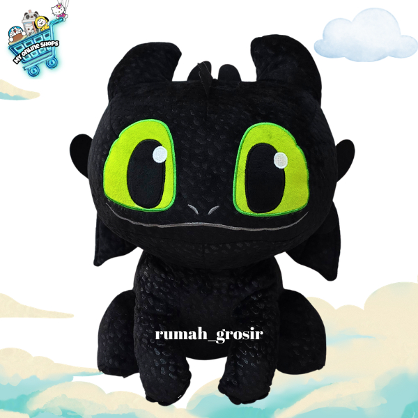 Boneka Toothless Night Fury Dragon Naga Lucu Boneka Naga