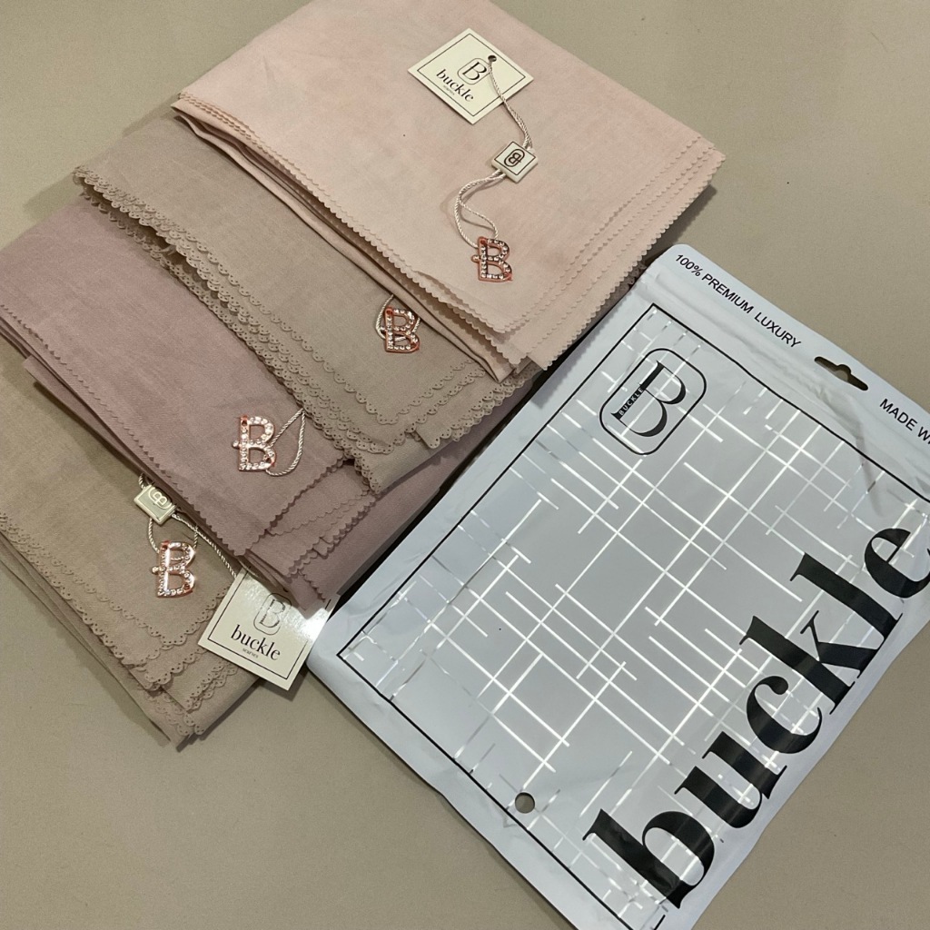 Buckle Scarves Pouch  Hijab Paris Luxury  Kerudung Segiempat Paris  Jilbab Terbaru