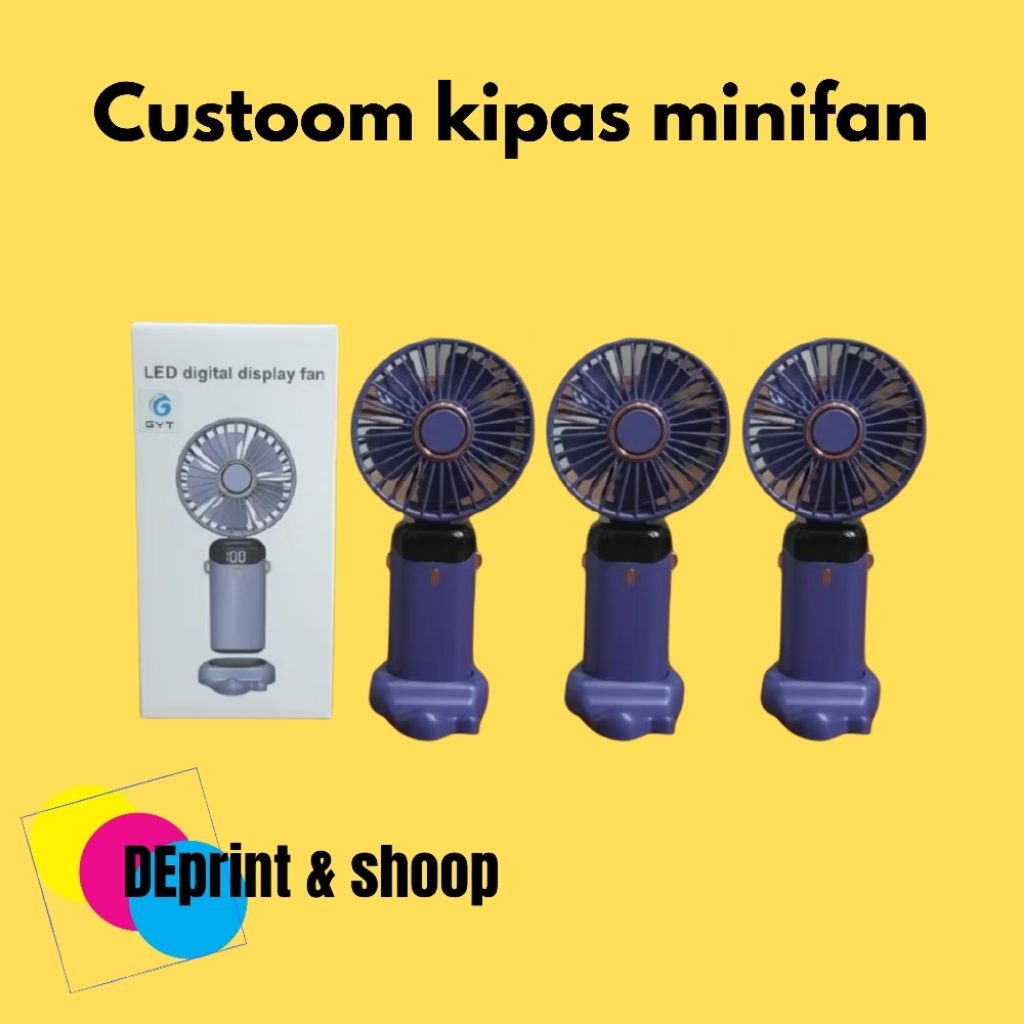 Kipas Custom / Kipas Custom mini Portable / kipas portable custom / kipas sablon mini / kipas portab