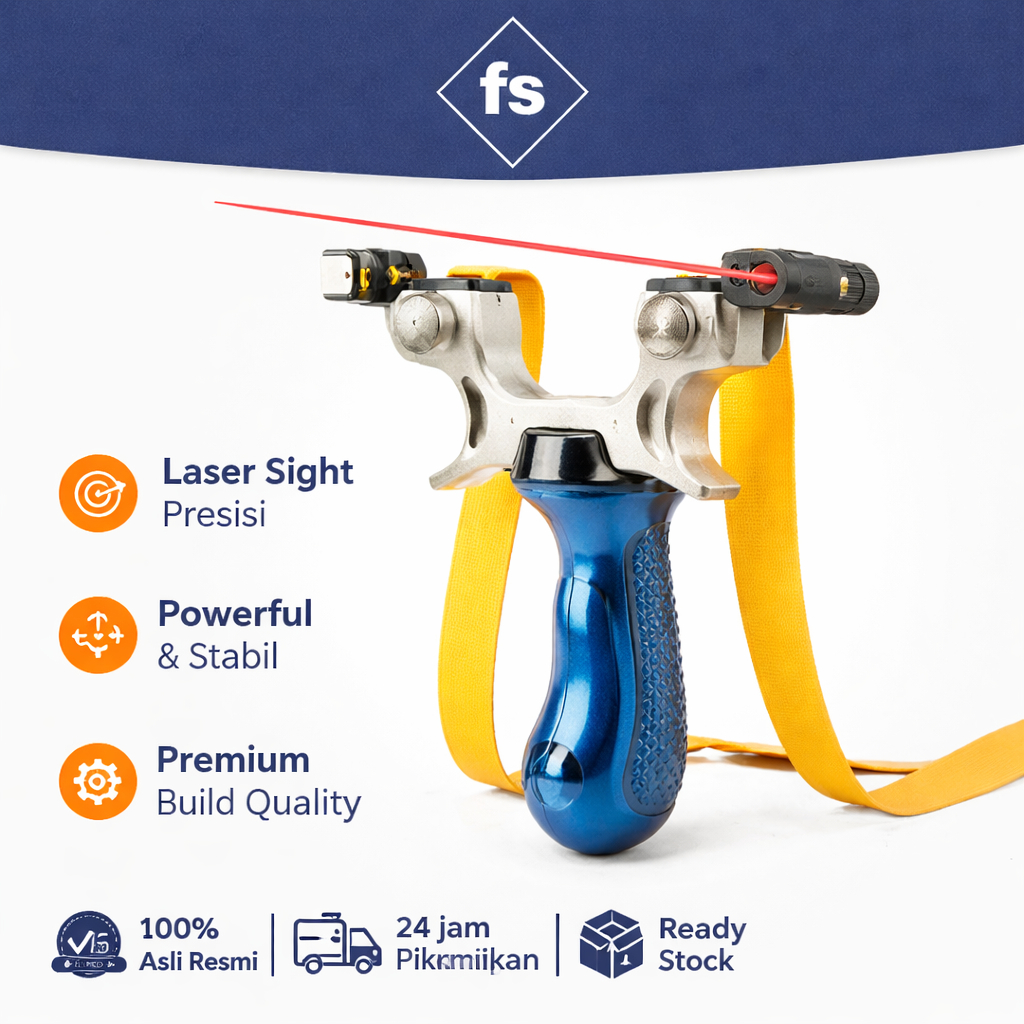 Ketapel Laser Sight Presisi Tinggi | Slingshot Stainless Steel Powerful & Stabil | Ketapel Berburu P