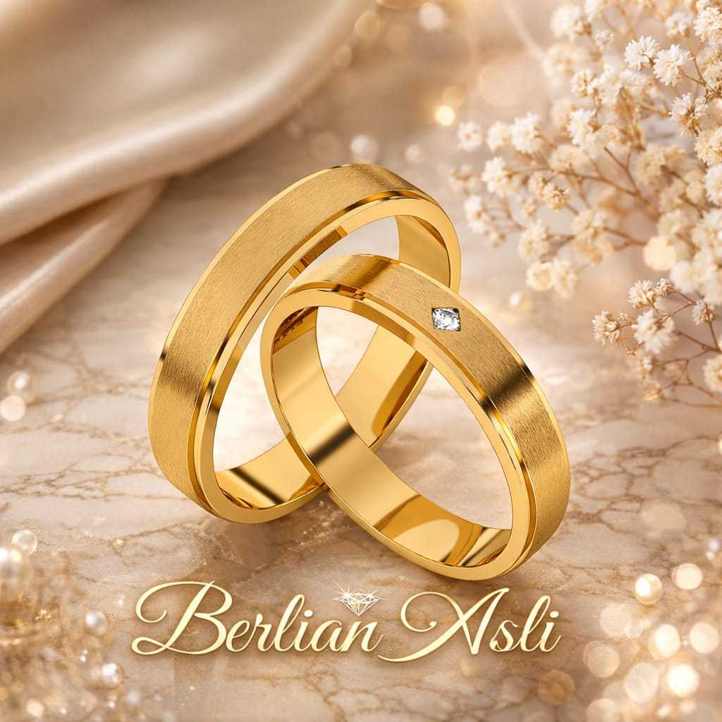 Cincin Nikah Couple Emas Berlian Asli TP 04-001