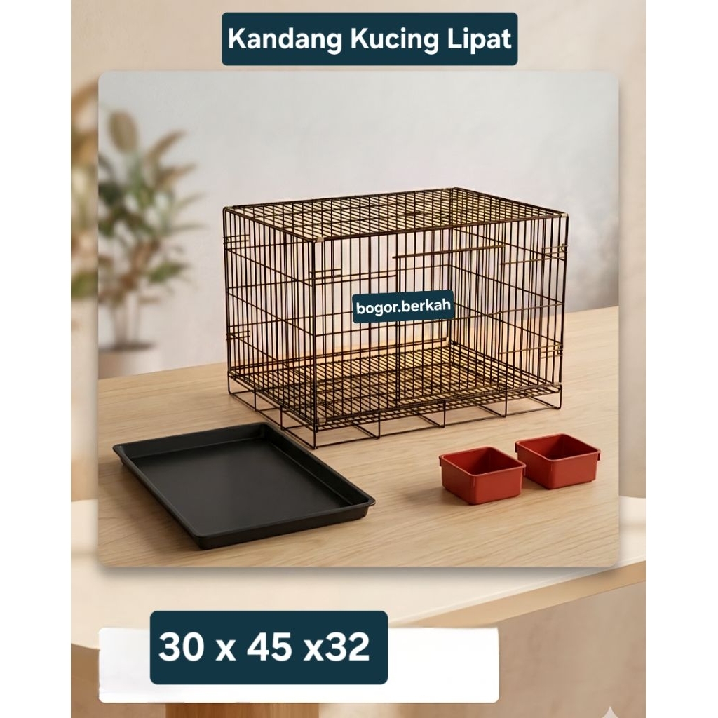 Umbaran /Kandang hewan lipat / kandang burung kucing portabel 30x45x32cm/ kandang anggora tebal prem