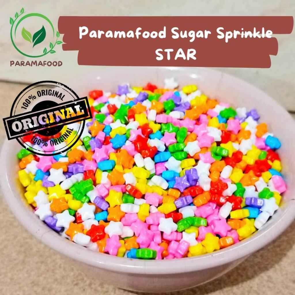 Sugar Sprinkle Kue Love / Hati - Sprinkle Star / Bintang Trimit Untuk Kue Bisa Dimakan