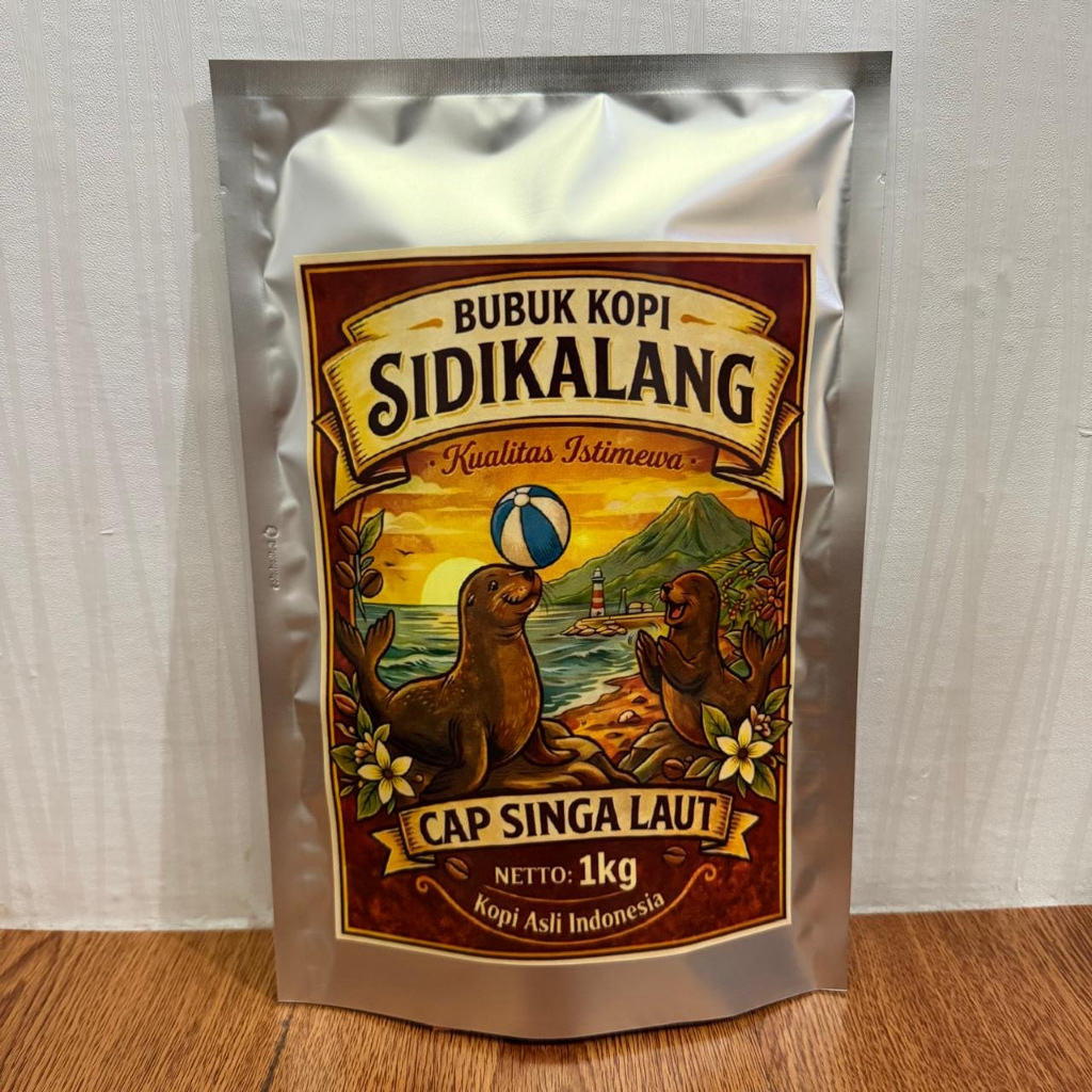 KOPI BUBUK SIDIKALANG / BUBUK KOPI CAP SINGA LAUT 1KG