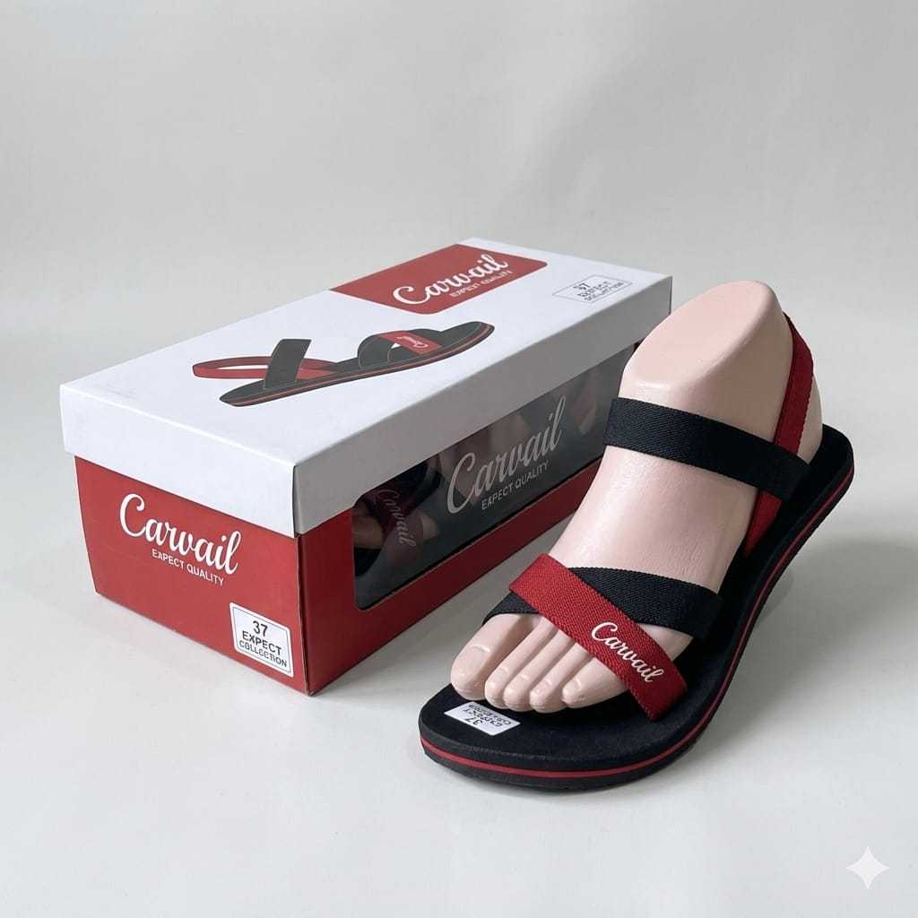 Sandal Gunung Wanita / Sandal Carvil Wanita Karet Tali Elastis / Sandal Gunung Wanita Sol Karet Anti