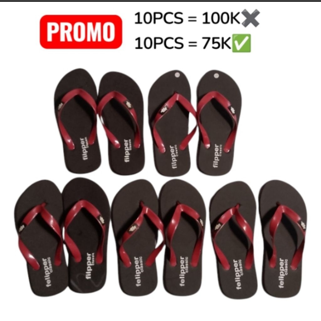 Sandal Pria Sandal 10PCS Grosiran Sandal Jepit Pria