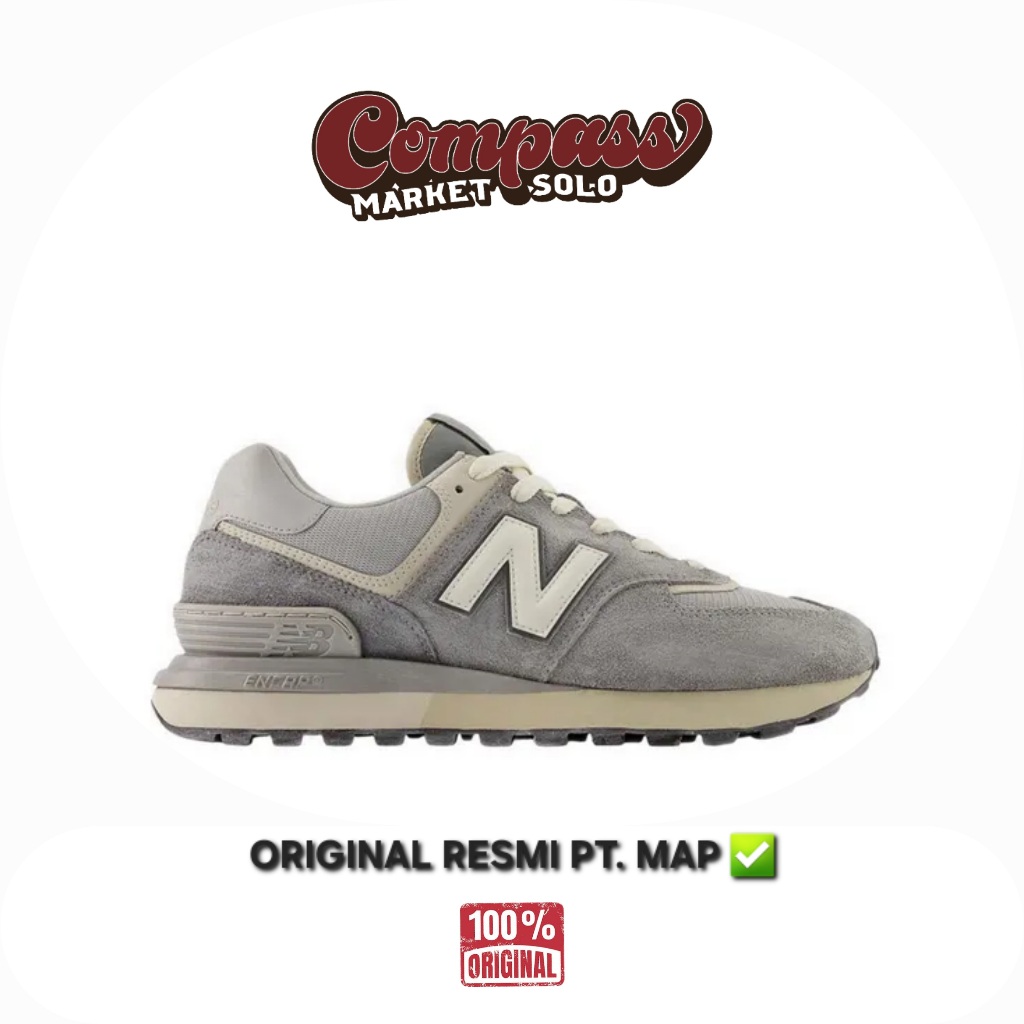 [ORIGINAL] NEW BALANCE 574 LEGACY GREY - U574LGDG RESMI PT. MAP | Sepatu Sneakers Unisex