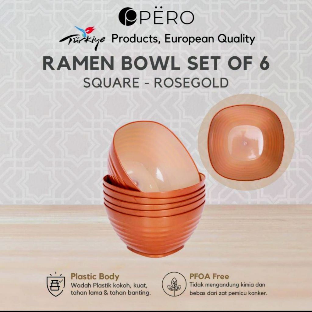 Pero Ramen Bowl Set of 6 | Mangkok Ramen 6 Set