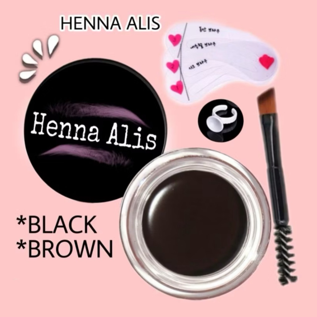 Henna Alis Tahan lama / Tato Alis / Halal 100% Henna Brown