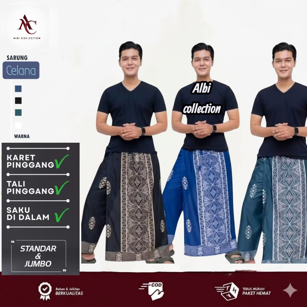 SARUNG CELANA DEWASA santri/santriwati  Sarung Instan Pria Dewasa  Sarung Batik Pria Dewasa  Wadimor