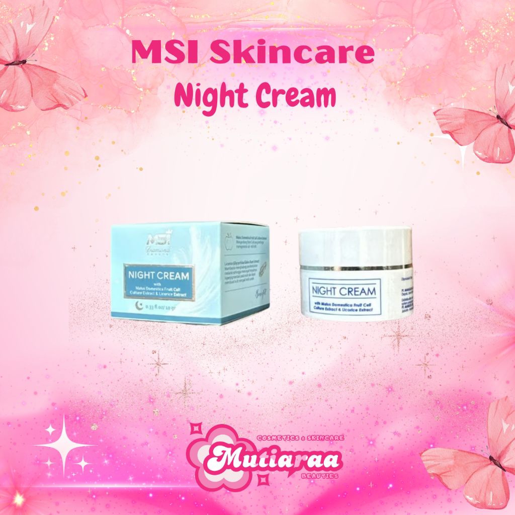 Krim Wajah MSI Night Cream - Melembabkan, Mencerahkan, Aman untuk Ibu Hamil & Menyusui