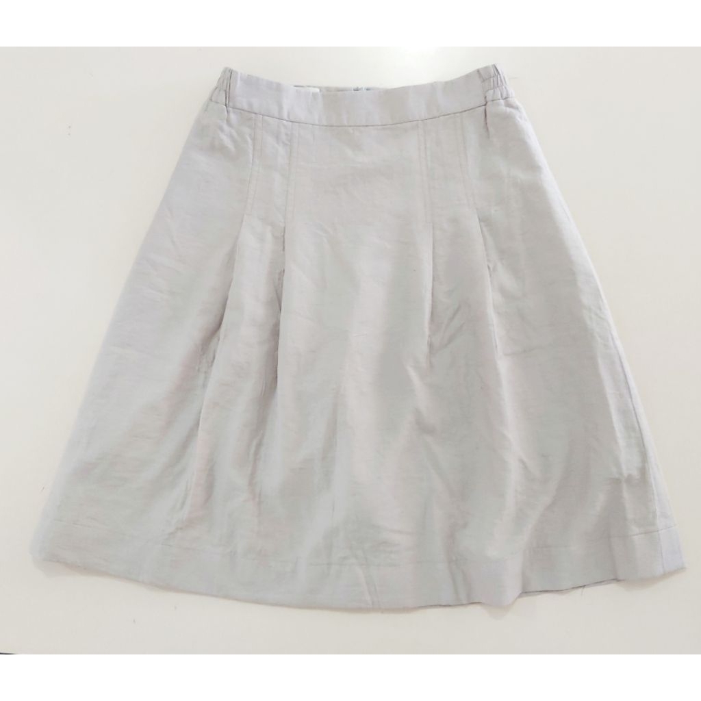 ROK CELANA MIDI WANITA KEKINIAN WARNA KHAKI PRELOVED