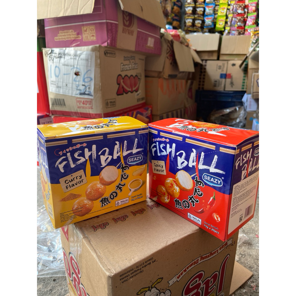 Fish Ball curry flavor & Spicy flavor (1 box isi 20)