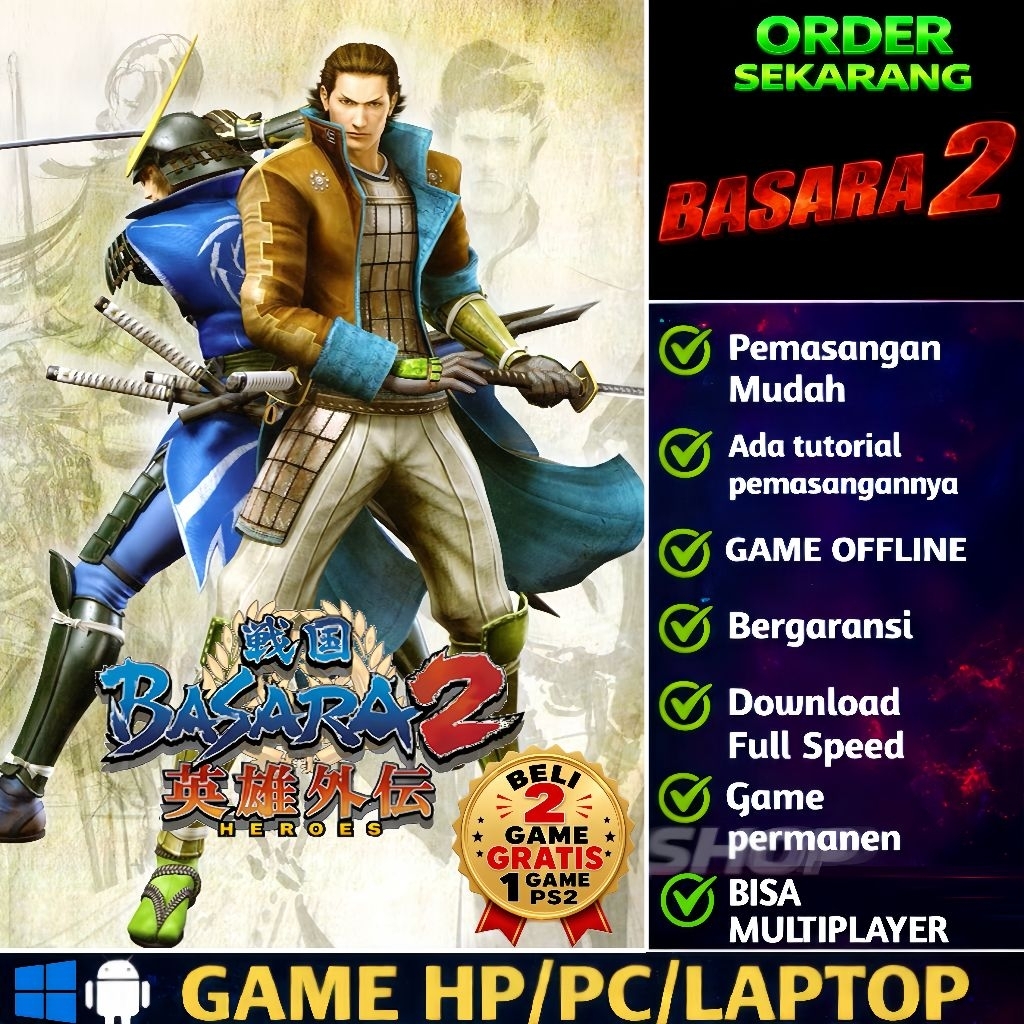 BASARA 2 HEROES - GAME ANDROID - LAPTOP/PC - GAME OFFLINE