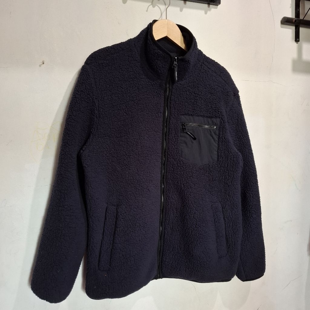 TBJ Nearby Sherpa Fleece Jacket Navy