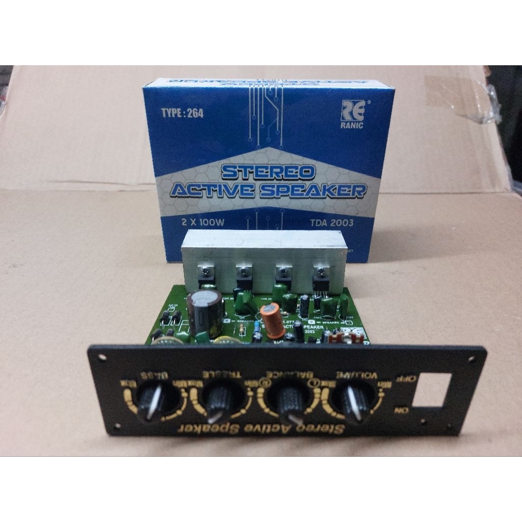 Kit Aktif Speaker Stereo TDA 2003 BTL 4 IC 2x100 Watt 12V AC DC