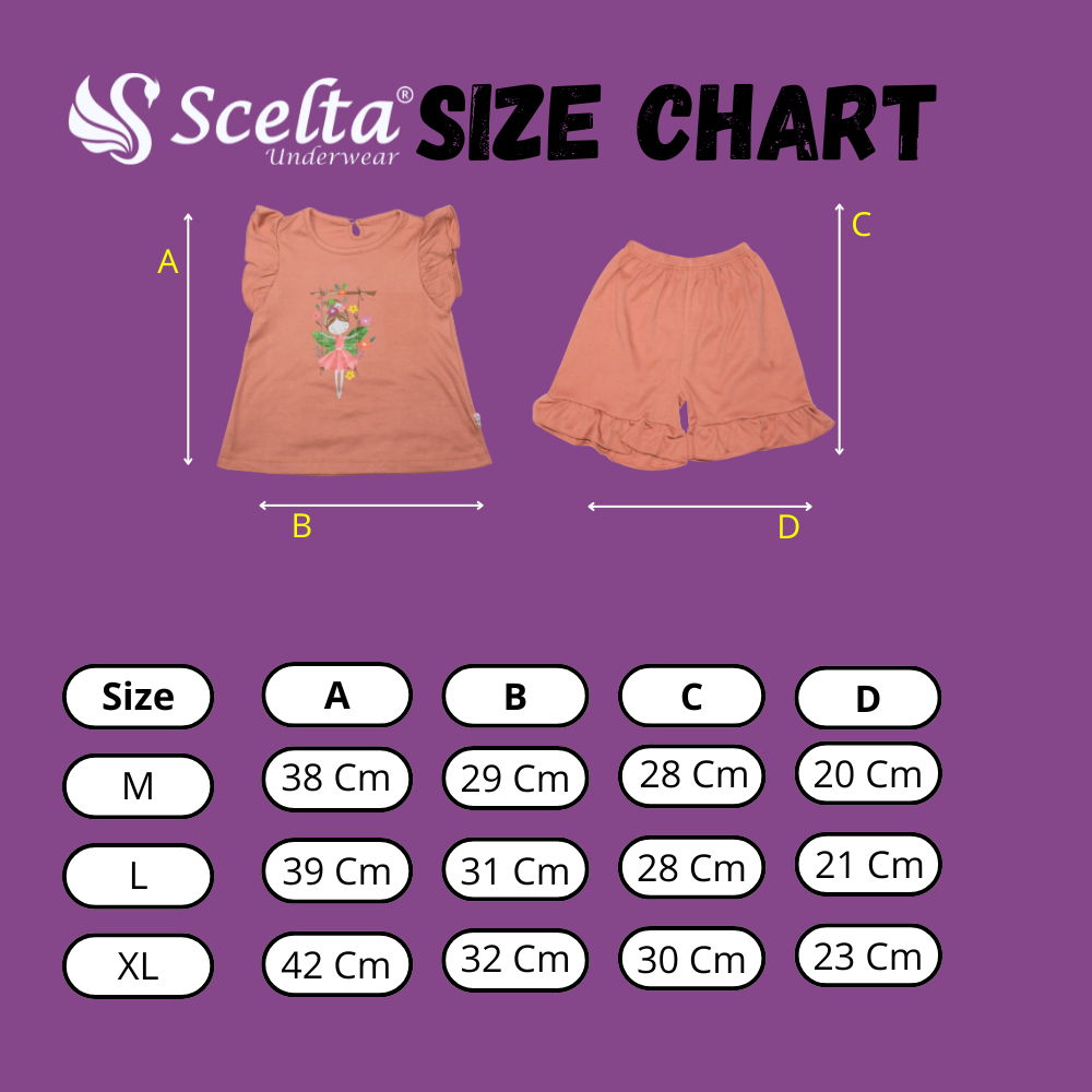 Scelta - Setelan Baju Lengan Pendek dan Celana Anak Wanita Nyaman Untuk Harian | STL SC 361 thumbnail 9