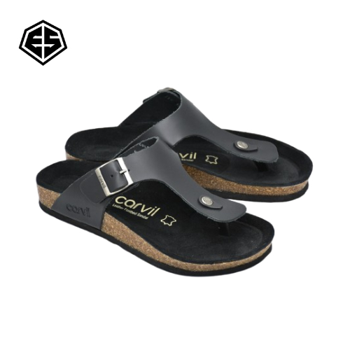 PROMO SANDAL KASUAL PRIA CARVIL BAHAN KULIT ASLI - Sandal CARVIL BENZO