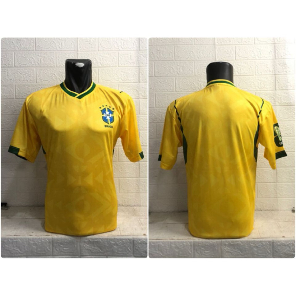 Jersey Sepak Bola Pria Cowo Printing Brazil home Polosan
