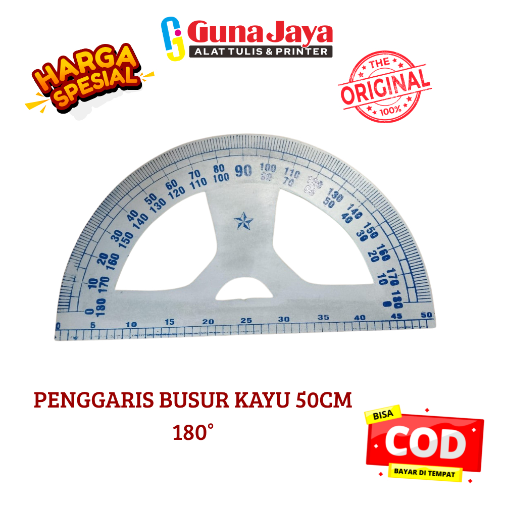 PENGGARIS BUSUR KAYU 50CM 180°