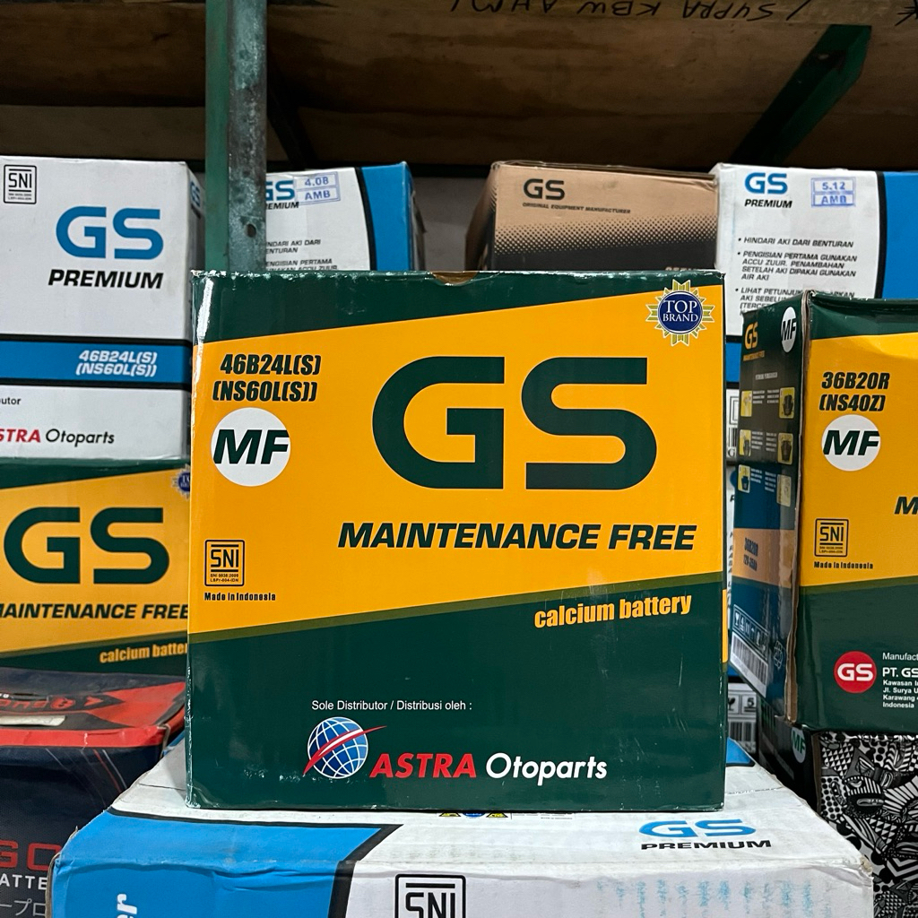 Aki GS Astra NS60LS MF | Aki Kering Mobil CRV, Yaris, Vios, Innova, Civic, Mazda 2 & Corolla Altis