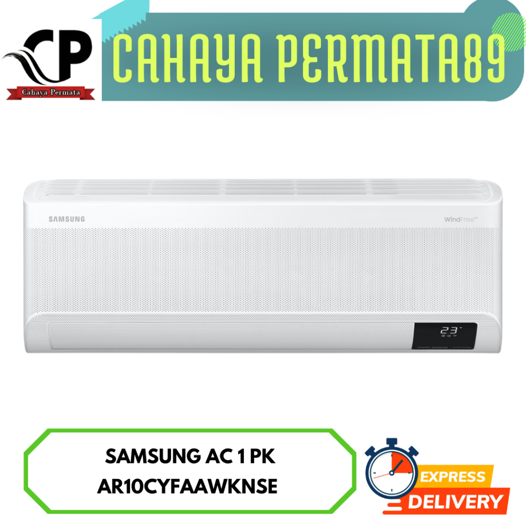 Samsung AR10CYFAAWKNSE AC 1 PK Windfree Lite AC Split Inverter AI Auto Cooling / AR10CYFAAWKN