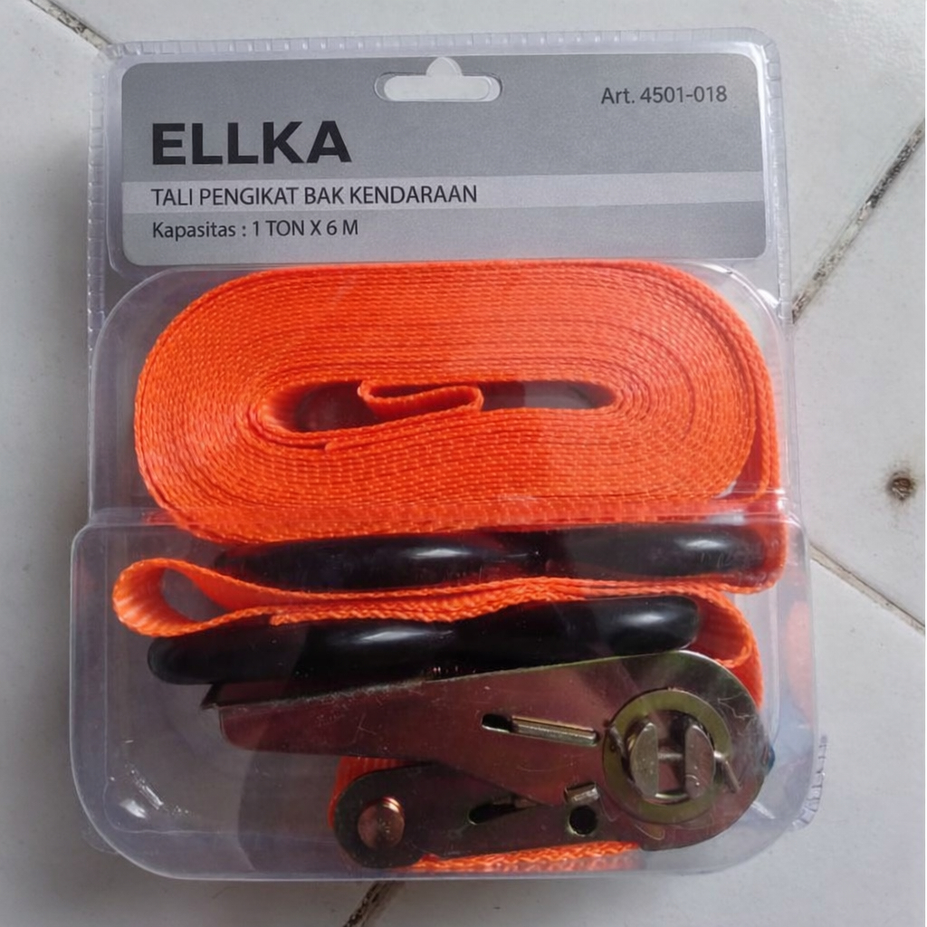 Tali Pengikat Barang / Rachet Tie Down 1" X 5m Pengikat Barang Motor Truk Kargo