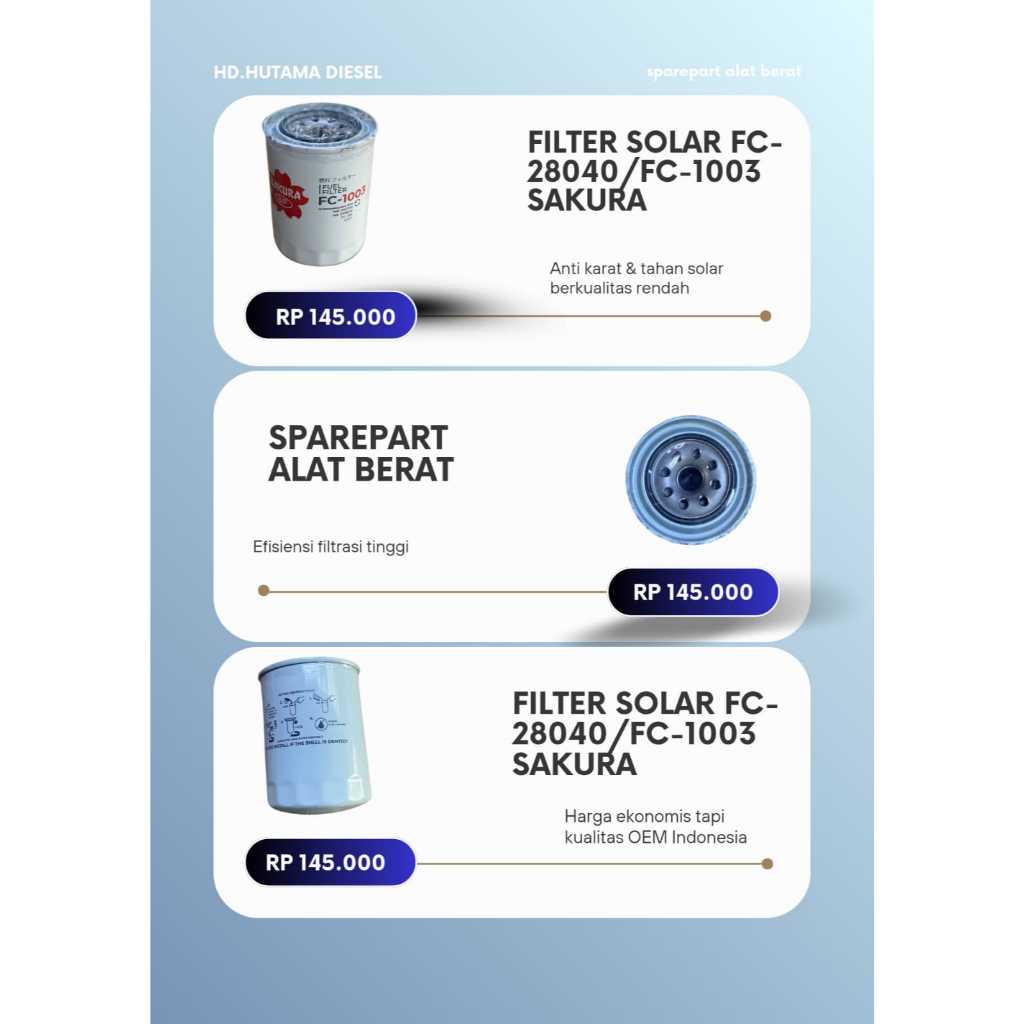 FILTER SOLAR FC-28040/FC-1003 SAKURA
