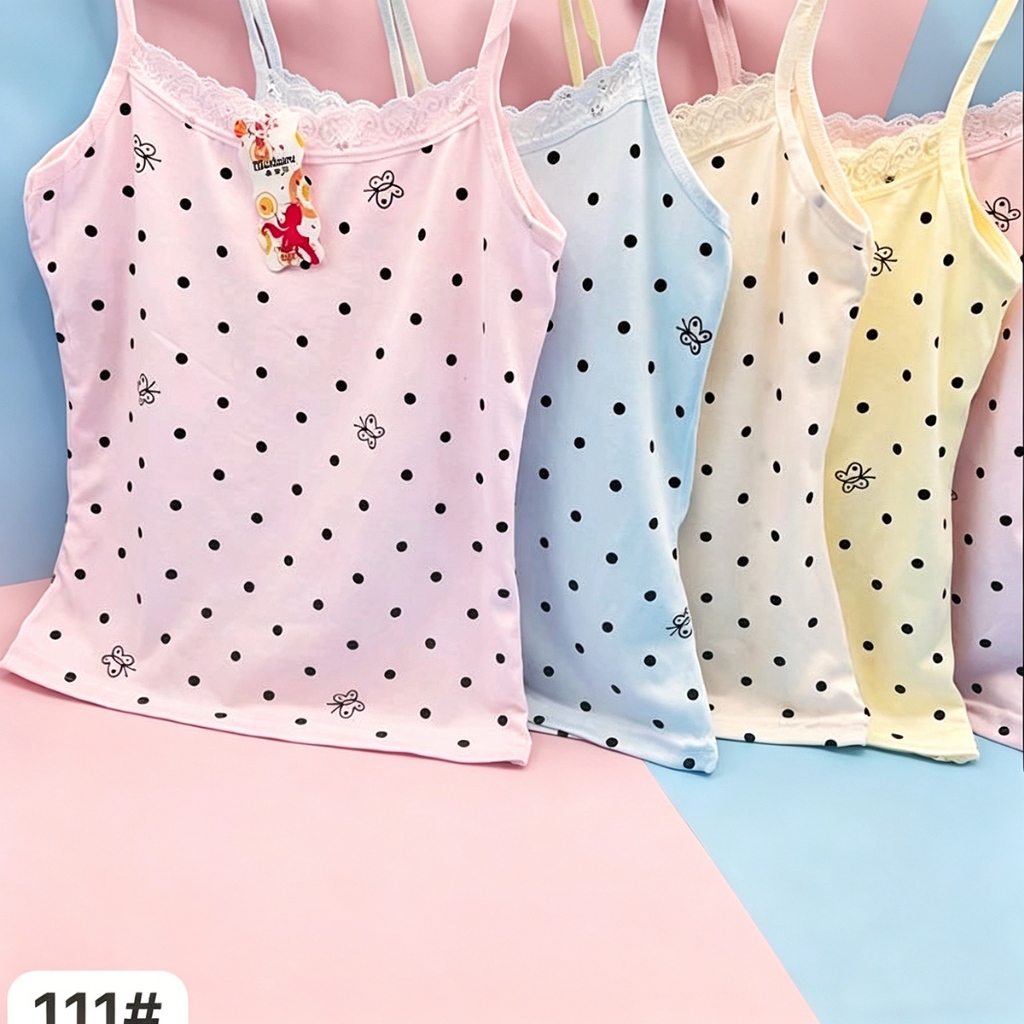 #111 Kaos Dalam Anak/ Singlet Anak/Tank top Anak Perempuan Import 2-10tahun