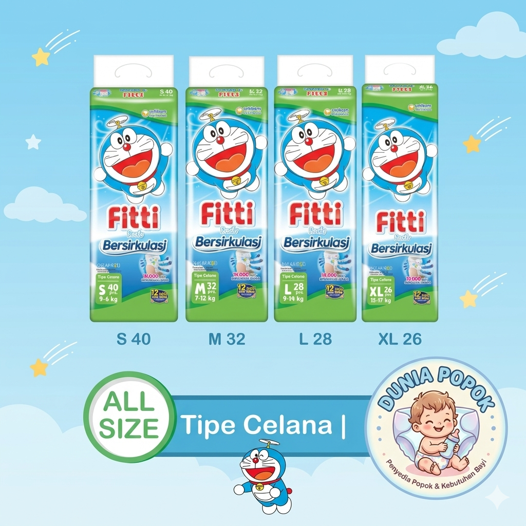 Popok Bayi Fitti Tape Classic Semua Ukuran S M L XL Pampers Bayi Anti Bocor