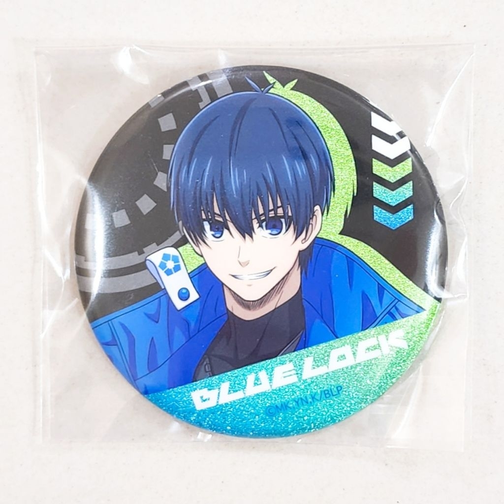 Blue Lock Cyberpunk Glitter Can Badge - Isagi