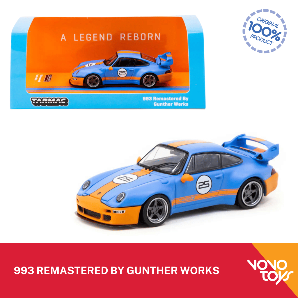 Tarmac 1/64 RWB 993 Remestered By Gunther Werks Blue & Orange