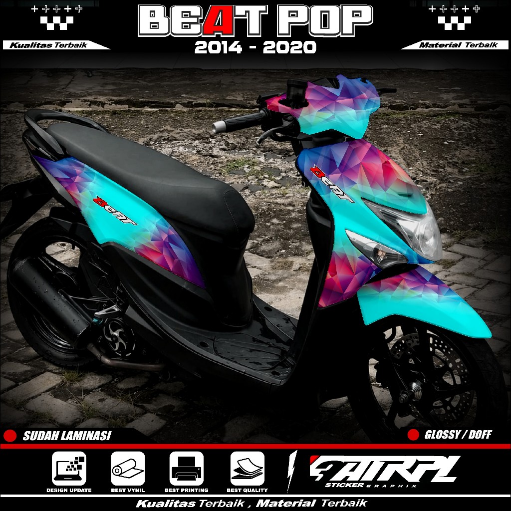 (COD) Decal Sticker Honda Beat POP Full Body 2014 2015 2016 2017 2018 2019 2020 - Decal Sticker Full