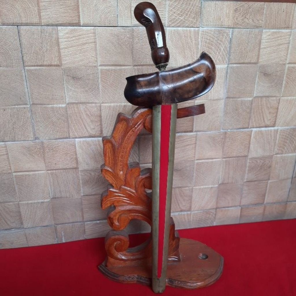 Keris Kyai Carubuk Luk 7 Sepuh,Pamor Rojo Gundolo Pedaringan Kebak