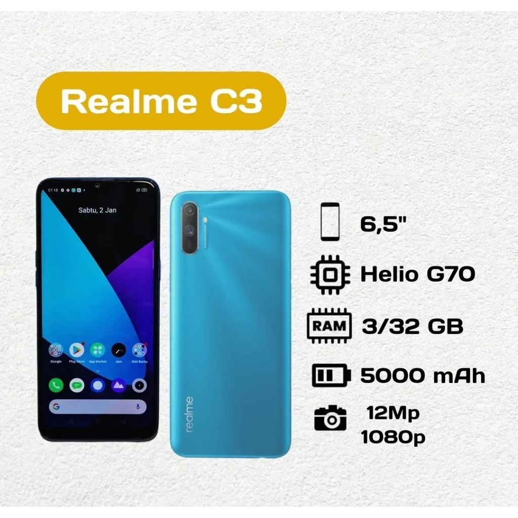 Realme C3 3/32 GB Second