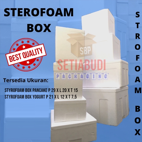 ( Luar Kota ) UKURAN KECIL Styrofoam Box / Sterofom gabus / Es Box / Box frozen food / Box Serbaguna