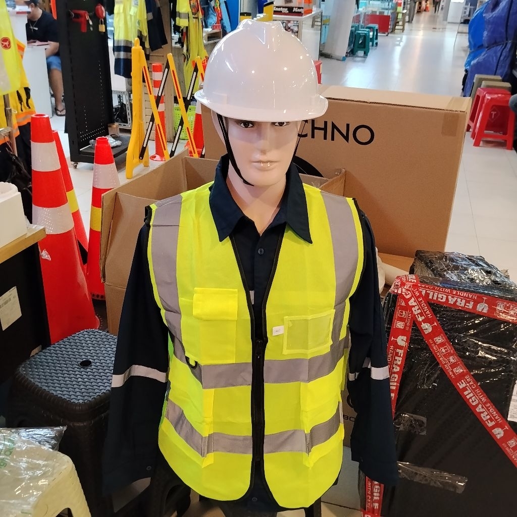 Paket Lengkap Safety Proyek Baju Safety Lengkap Rompi Dan Helm Safety
