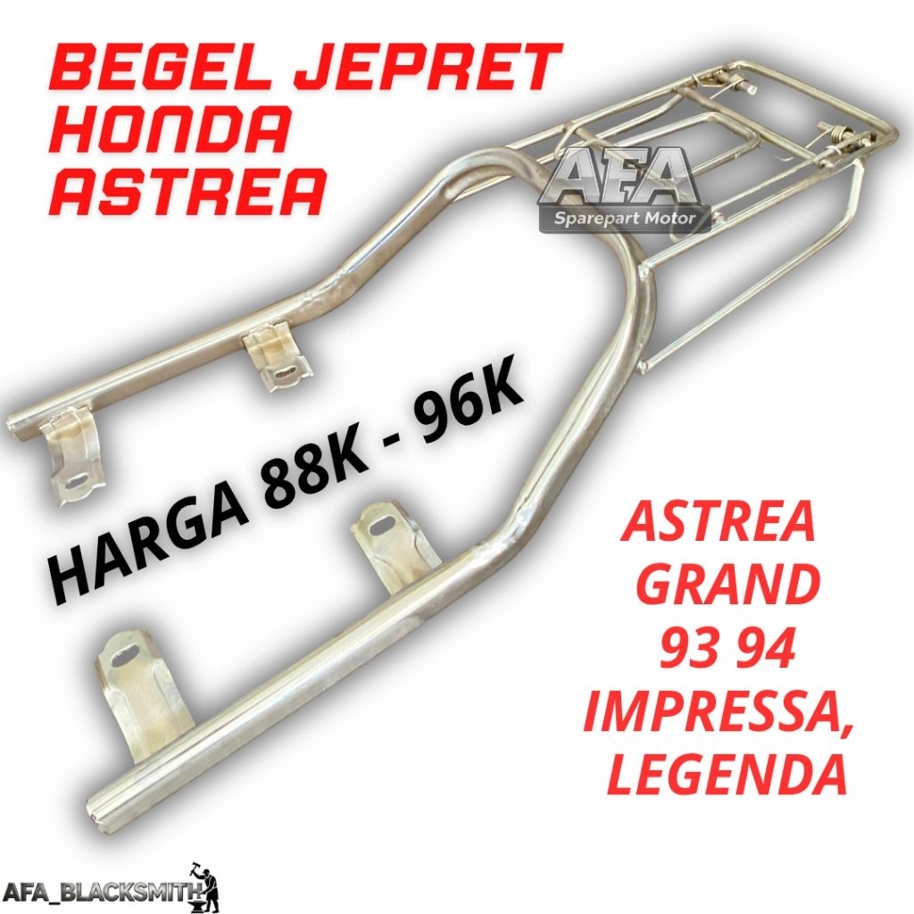 Begel Jepit Belakang BOX Honda Astrea Grand / Behel Belakang Rak Jepit Jepretan Belakang BOX Honda A