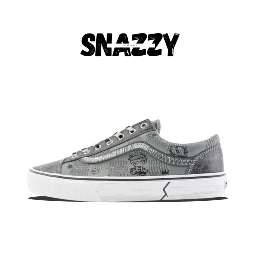 Sepatu Sneakers Pria Wanita Vans Style 36 Hirono Grey Black Denim