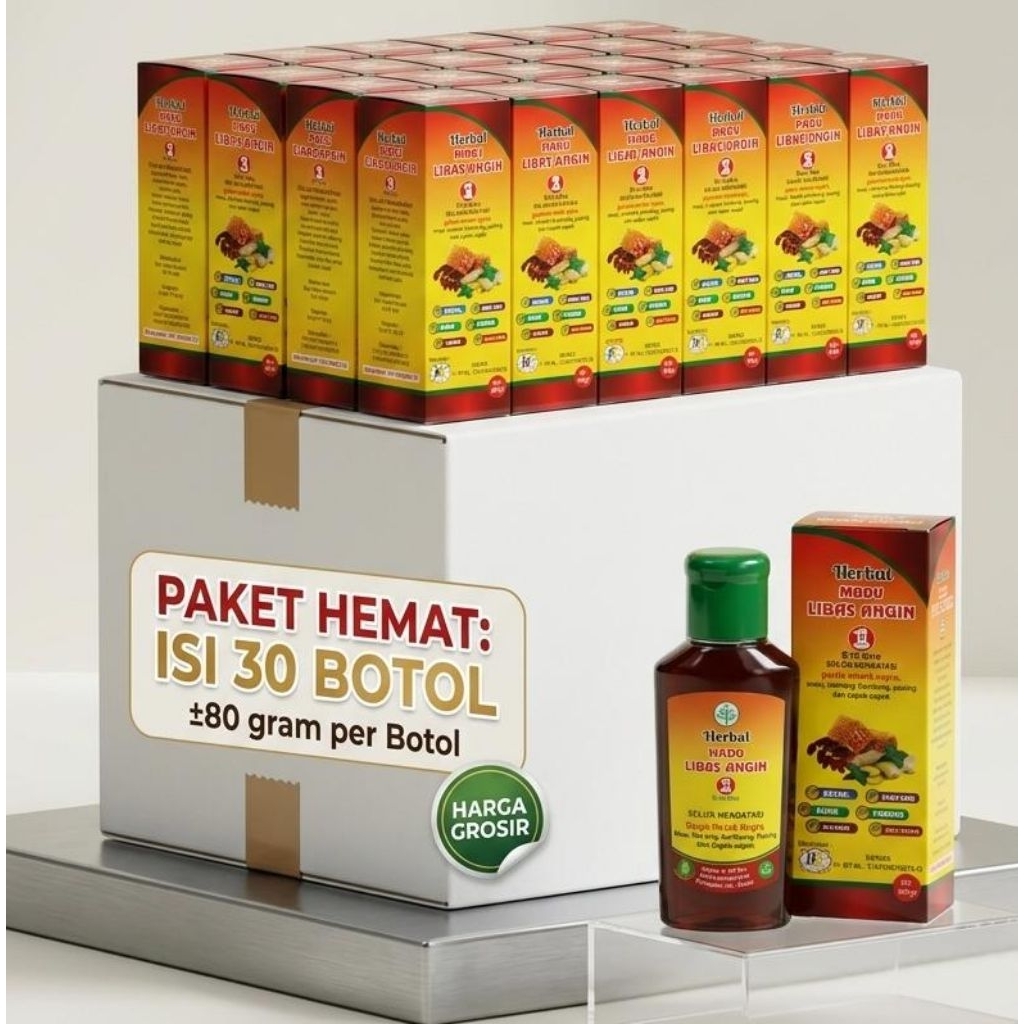 PAKET Grosir 30 botol - MADU LIBAS ANGIN kemasan kecil