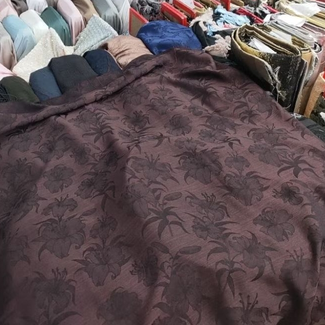 Jaquard Shiraz Bahan Adem Jatuh Lembut Kain Outer Gamis Kemeja
