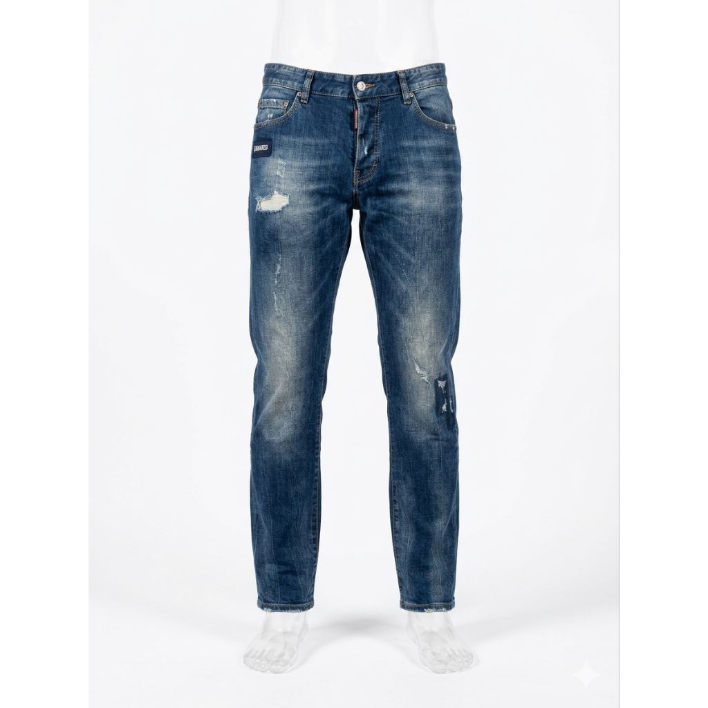 Celana Jeans Denim Selvedge Dsquared² bekas/second/pl/preloved Ripped Jeans y2k