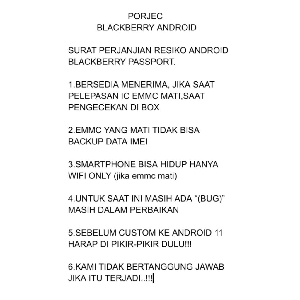 jasa costum  android untuk blackberry pasport