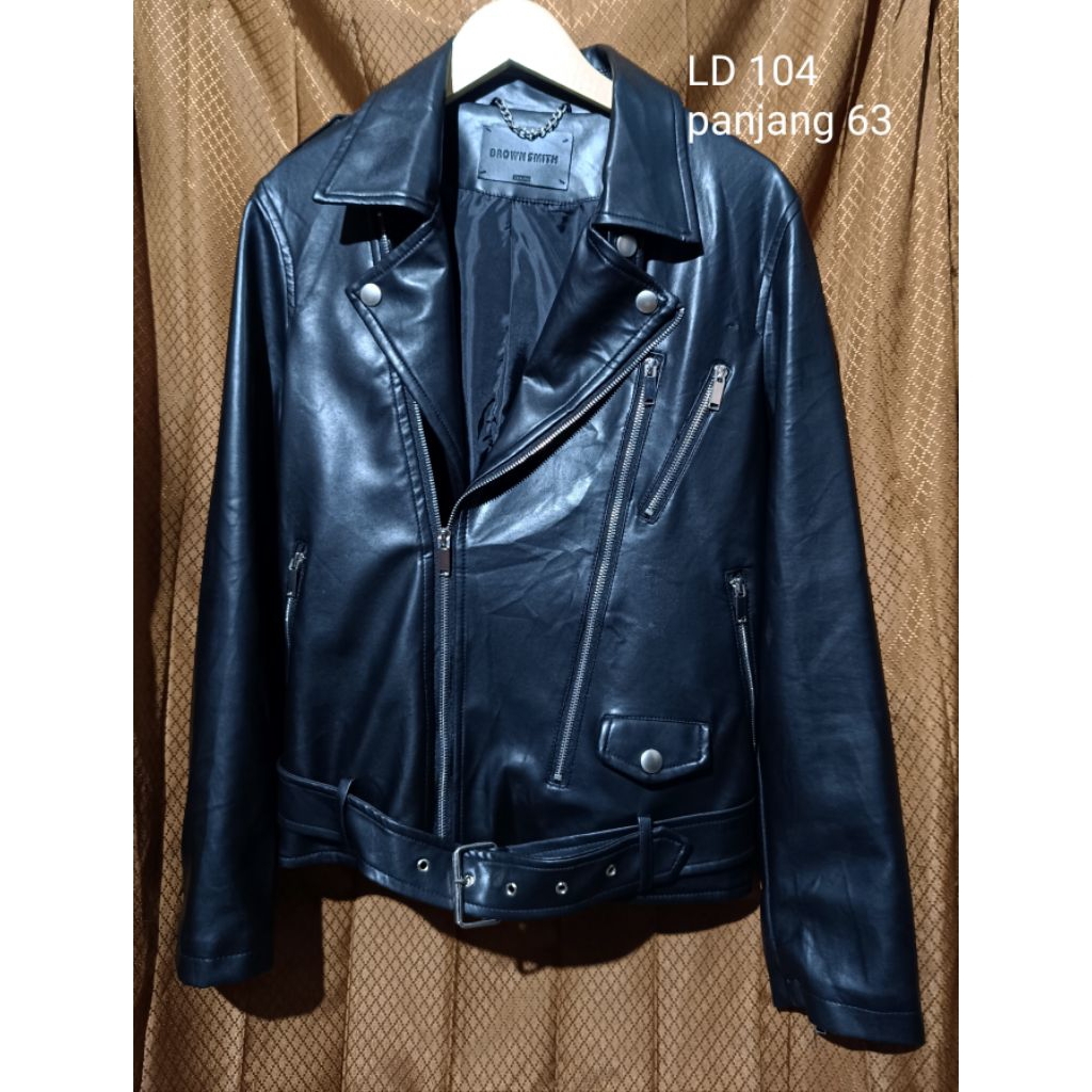 jaket kulit sintetis hitam jaket kulit pu ramones hitam jaket kulit ramones hitam jaket motoran kuli