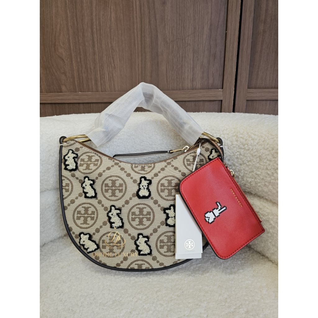Tory Burch T Monogram Crescent Bag