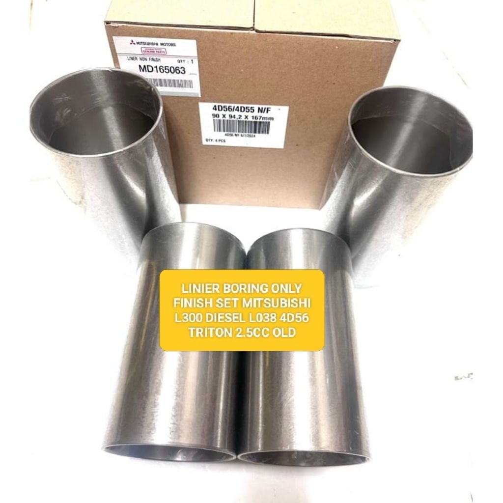 LINER BORING ONLY FINISH SET MITSUBISHI L300 DIESEL L038 4D56 TRITON 2.5CC OLD ORI OEM