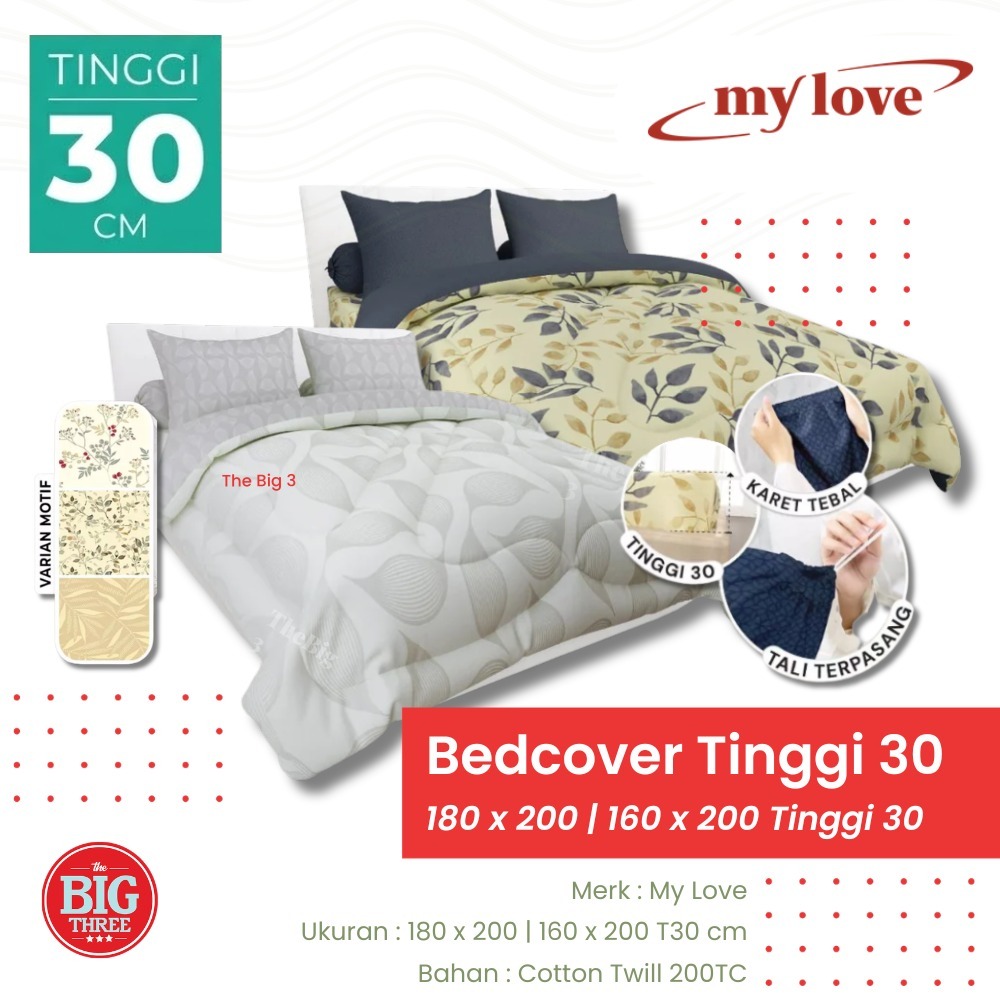 All New My Love Set Bedcover + Sprei 180x200/160x200/200x200 Tinggi 30cm - TBTSPREI