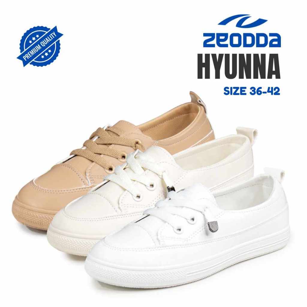 Zeodda Hyunna Sepatu Flat Shoes Wanita Hitam Putih1019