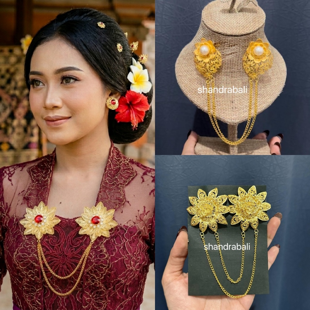 Shandra Bali - Gold Series Bros Saja Model Kancing Peniti Alpaka Bali